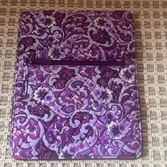 Vera Bradley Deep Plum Trifold Wallet with Paisley Lining - Picture 3 of 4